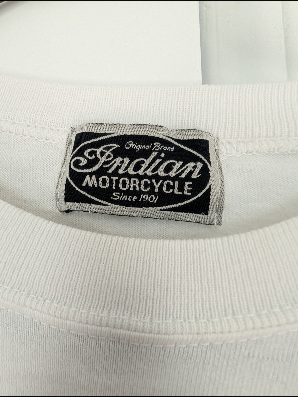 Vintage Indian Motorcycle Graphic Short Sleeve Tee - White - Picture 6 of 9